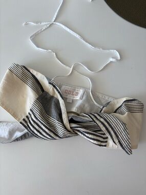 Stone Cold Fox Black & Cream Striped Tie Top